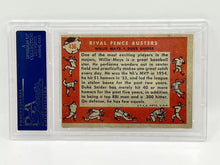 Load image into Gallery viewer, 1958 Topps Rival Fence Busters Willie Mays Duke Snider PSA 5
