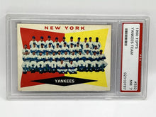 Load image into Gallery viewer, 1960 Topps Yankees Team Card #332 PSA 7 Yankees
