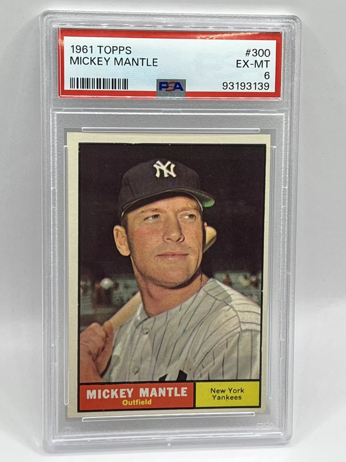 1961 Topps Mickey Mantle #300 PSA 6 Yankees