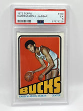 Load image into Gallery viewer, 1972 Topps Kareem Abdul-Jabbar #100 PSA 5 Bucks
