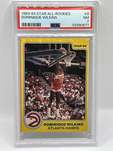 Load image into Gallery viewer, 1983/84 Star All-Rookies Dominique Wilkins Rookie #8 PSA 7 Hawks Clean Copy
