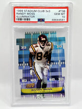 Load image into Gallery viewer, 1999 Stadium Club 3x3 Randy Moss Illuminator PSA 10 Vikings
