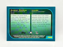 Load image into Gallery viewer, 2001 Topps Albert Pujols Ichiro Rookie Card
