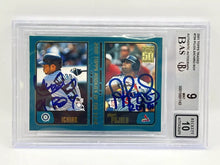 Load image into Gallery viewer, 2001 Topps Traded Albert Pujols Ichiro Rookie Auto BAS 9/10
