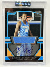 Load image into Gallery viewer, 2003 Bowman Signature Carmelo Anthony Rookie Patch Auto /1170 Nuggets Sealed
