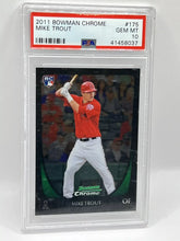 Load image into Gallery viewer, 2011 Bowman Chrome Mike Trout Rookie Card PSA 10 Angels
