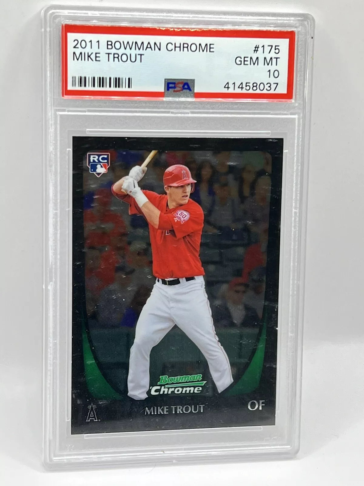 2011 Bowman Chrome Mike Trout Rookie Card PSA 10 Angels