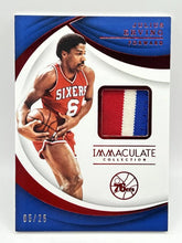 Load image into Gallery viewer, 2017-18 Panini Immaculate Julius Erving 3 Color Patch Game Worn /25 #SW-JEV 76er
