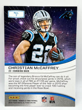 Load image into Gallery viewer, 2017 Panini Rookies &amp; Stars Christian McCaffrey Holo Stellar Rookies Panthers
