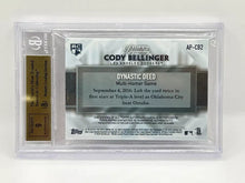 Load image into Gallery viewer, 2017 Topps Dynasty Cody Bellinger Rookie Patch Auto /10 BGS Pristine 10 Cubs
