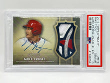 Load image into Gallery viewer, 2017 Topps Dynasty Mike Trout Logo Patch Auto /5 PSA 10 Angels
