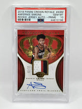 Load image into Gallery viewer, 2018 Panini Crown Royale Anfernee Simons Prime Rookie Patch Auto /25 PSA 10
