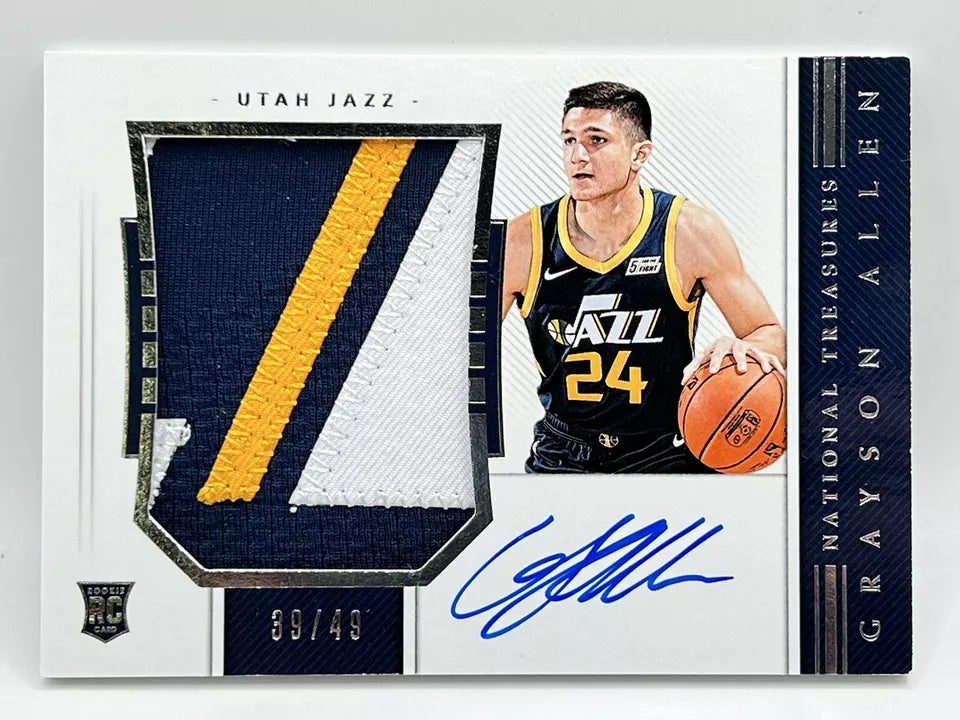 2018 Panini National Treasures Grayson Allen Rookie Patch Auto 39/49 Jazz Suns