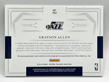 Load image into Gallery viewer, 2018 Panini National Treasures Grayson Allen Rookie Patch Auto 41/49 Jazz Suns
