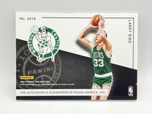 Load image into Gallery viewer, 2018 Panini Noir Larry Bird 10 Year Anniversary Auto /49 Celtics
