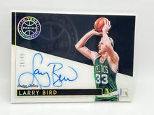 Load image into Gallery viewer, 2018 Panini Noir Larry Bird 10 Year Anniversary Auto /49 Celtics
