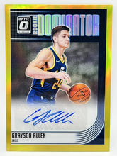 Load image into Gallery viewer, 2018 Panini Optic Grayson Allen Gold Rookie Dominator Auto /10 Jazz Suns
