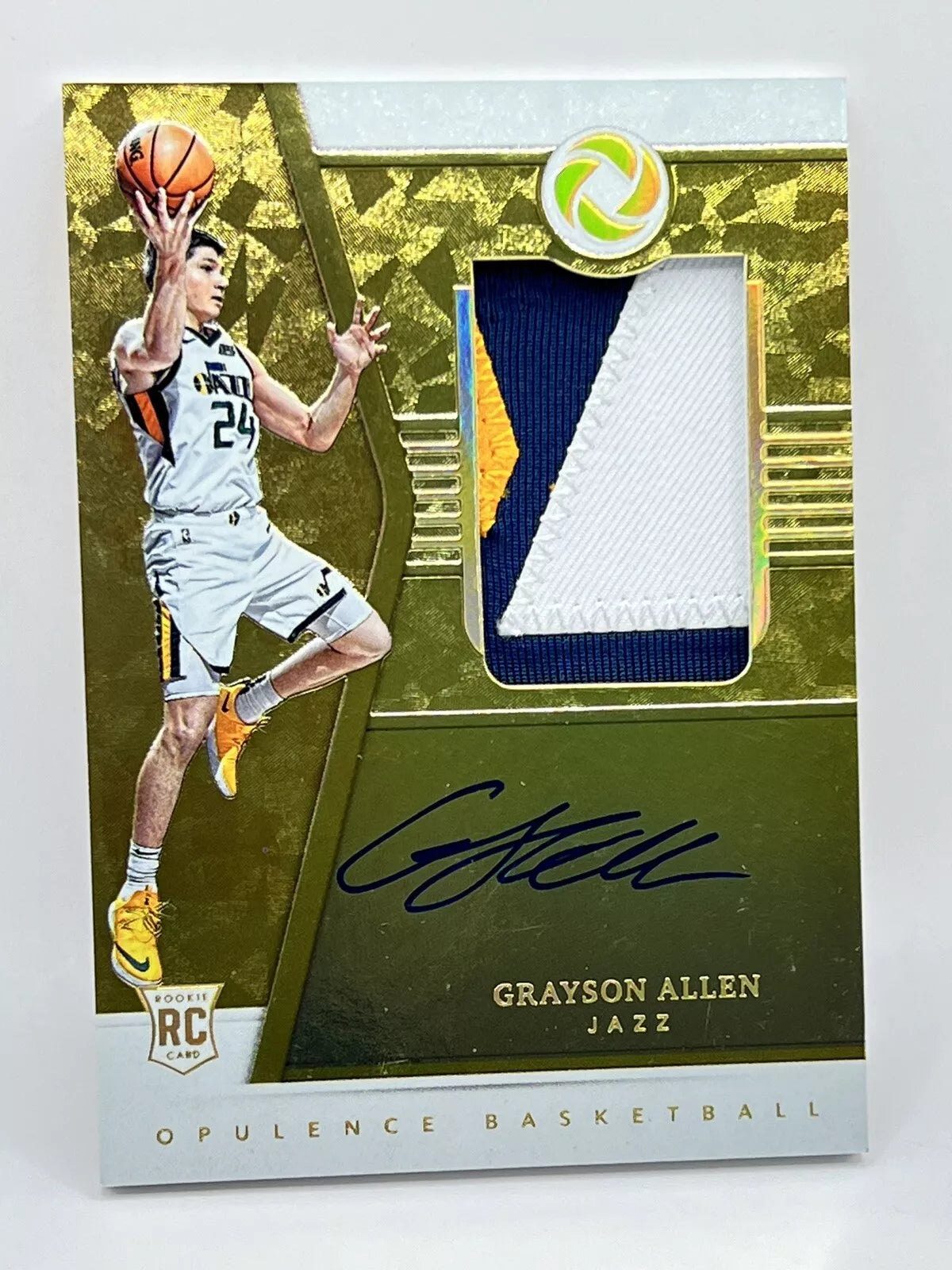 2018 Panini Opulence Grayson Allen Gold Rookie Patch Auto /10 Jazz Suns