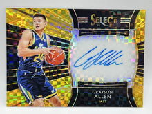 Load image into Gallery viewer, 2018 Panini Select Grayson Allen Gold Rookie Auto /10 Jazz Suns
