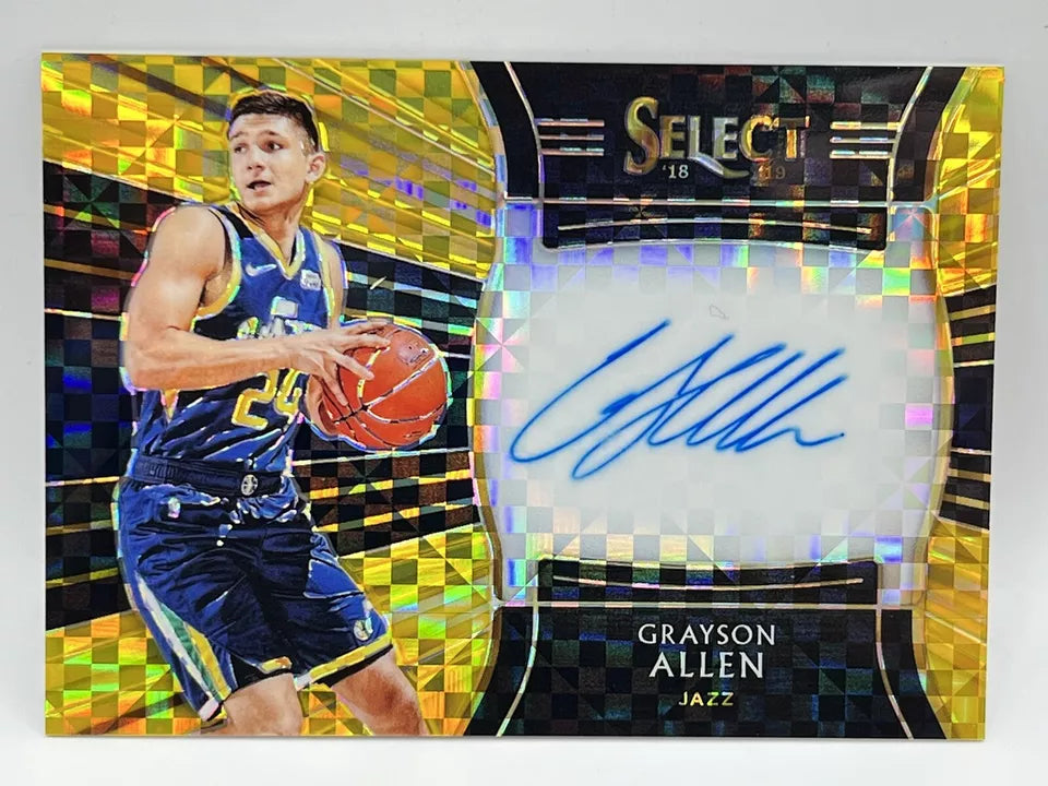 2018 Panini Select Grayson Allen Gold Rookie Auto /10 Jazz Suns