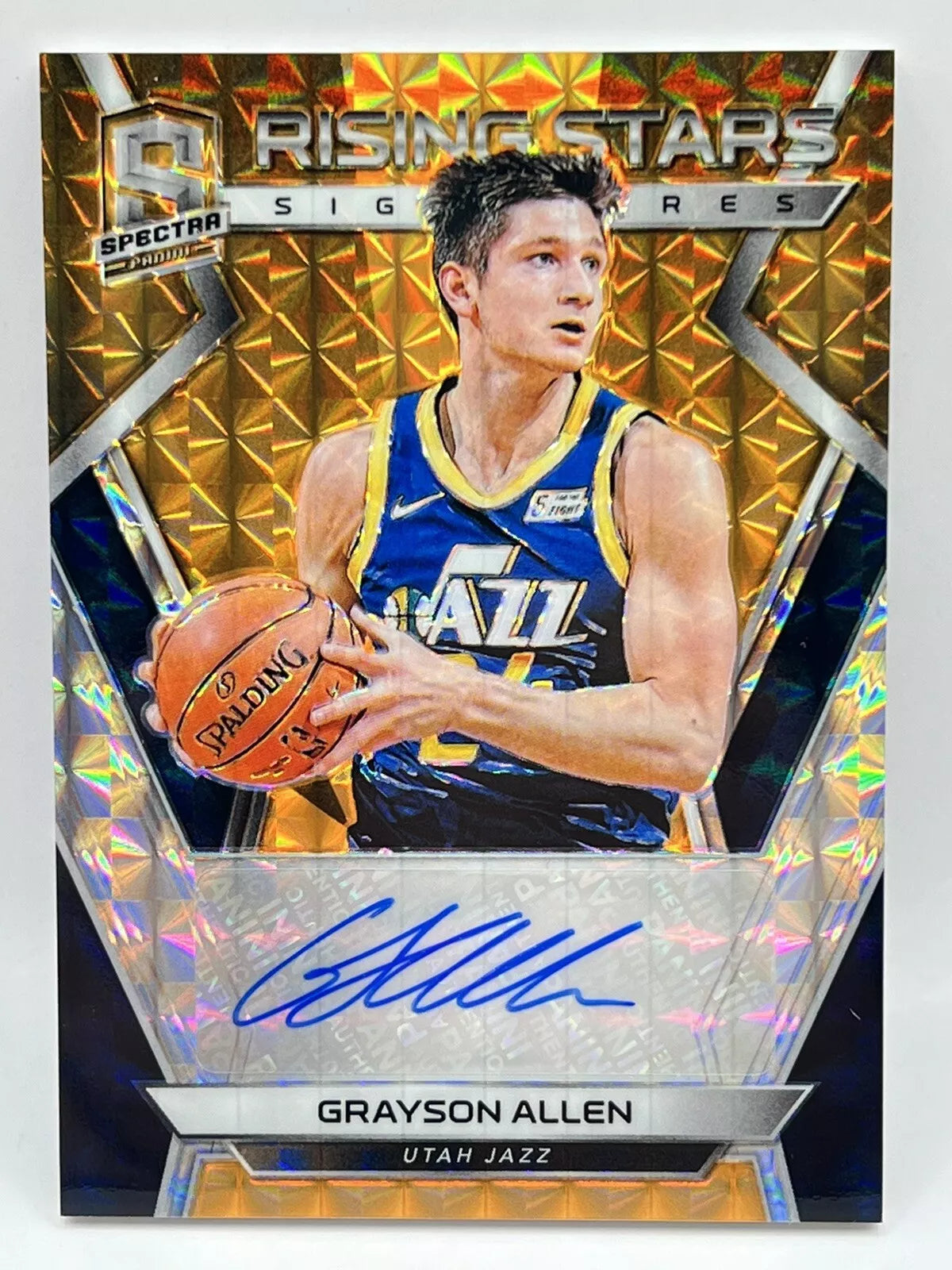 2018 Panini Spectra Grayson Allen Neon Orange Rising Stars Rookie Auto 4/5 Jazz