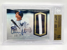 Load image into Gallery viewer, 2018 Topps Dynasty Aaron Judge Game Used Patch Auto /10 BGS 10/10 Yankees
