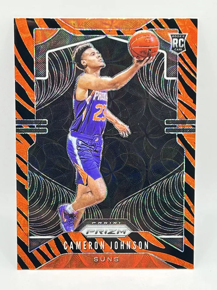 2019 Panini Prizm Cameron Johnson Tiger Stripe Rookie Suns Nets