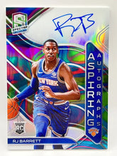 Load image into Gallery viewer, 2019 Panini Spectra RJ Barrett Rookie Marble Aspiring Auto 4/5 Knicks
