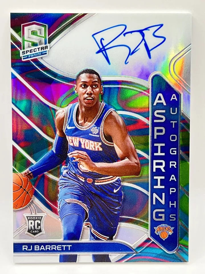 2019 Panini Spectra RJ Barrett Rookie Marble Aspiring Auto 4/5 Knicks