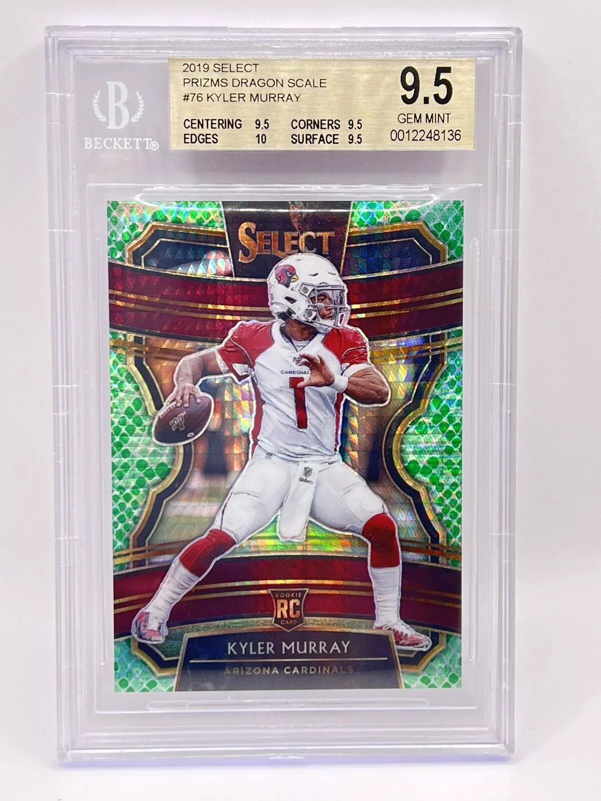 2019 Select Prizms Dragon Scale /88 Kyler Murray RC #76 BGS 9.5