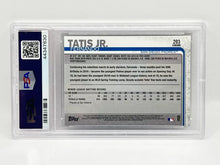 Load image into Gallery viewer, 2019 Topps Chrome Fernando Tatis Jr Rookie Prism Refractor PSA 10 Padres
