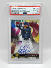 Load image into Gallery viewer, 2020 Bowman’s Best Fernando Tatis Jr Red Refractor Auto /10 PSA 10 Pop 1 Padres
