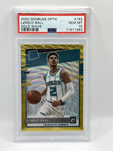 Load image into Gallery viewer, 2020 Dontuss Optic Lamelo Ball Gold Wave Rookie PSA 10 Hornets
