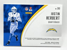 Load image into Gallery viewer, 2020 Panini Absolute Justin Herbert Rookie Triple Patch Auto /99 Chargers
