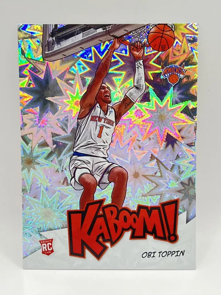 2020 Panini Crown Royale Obi Toppin Rookie Kaboom Knicks