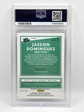 Load image into Gallery viewer, 2020 Panini Optic Jasson Dominguez Rated Prospect Teal Auto /35 PSA 9 Yankees
