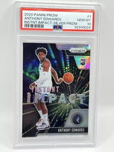 Load image into Gallery viewer, 2020 Panini Prizm Anthony Edwards RC Instant Impact Silver Prizm PSA 10 #1
