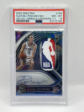 Load image into Gallery viewer, 2020 Panini Spectra Aleksej Pokusevski Rookie Nebula Logoman 1/1 PSA 8
