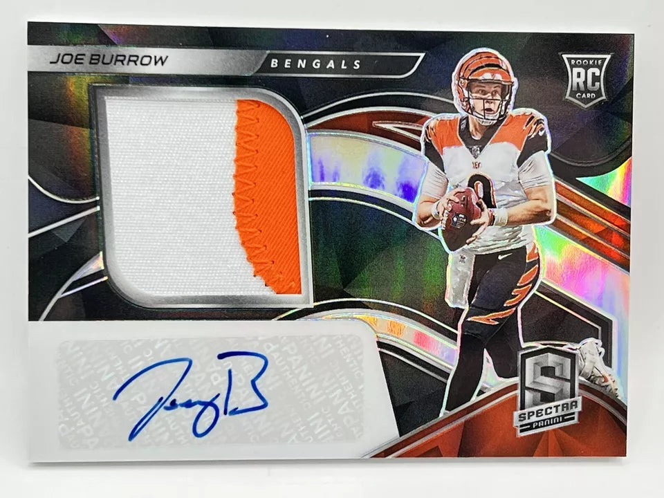 2020 Panini Spectra Joe Burrow Rookie Patch Auto /99 Bengals