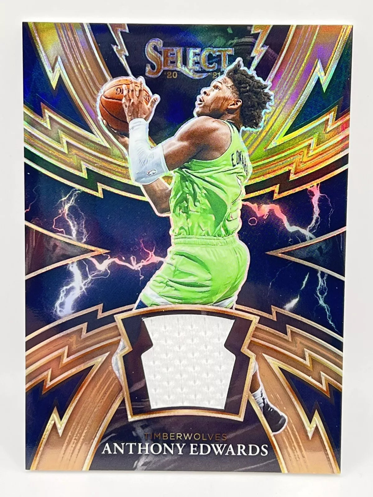 2020 Select Anthony Edwards Rookie Bronze Patch /49 Timberwolves