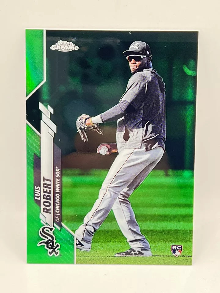 2020 Topps Chrome Luis Robert Rookie Green Refractor Auto /99 White Sox