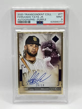 Load image into Gallery viewer, 2020 Topps Transcendent Fernando Tatis Jr Purple Auto 10/10 PSA 9 Padres
