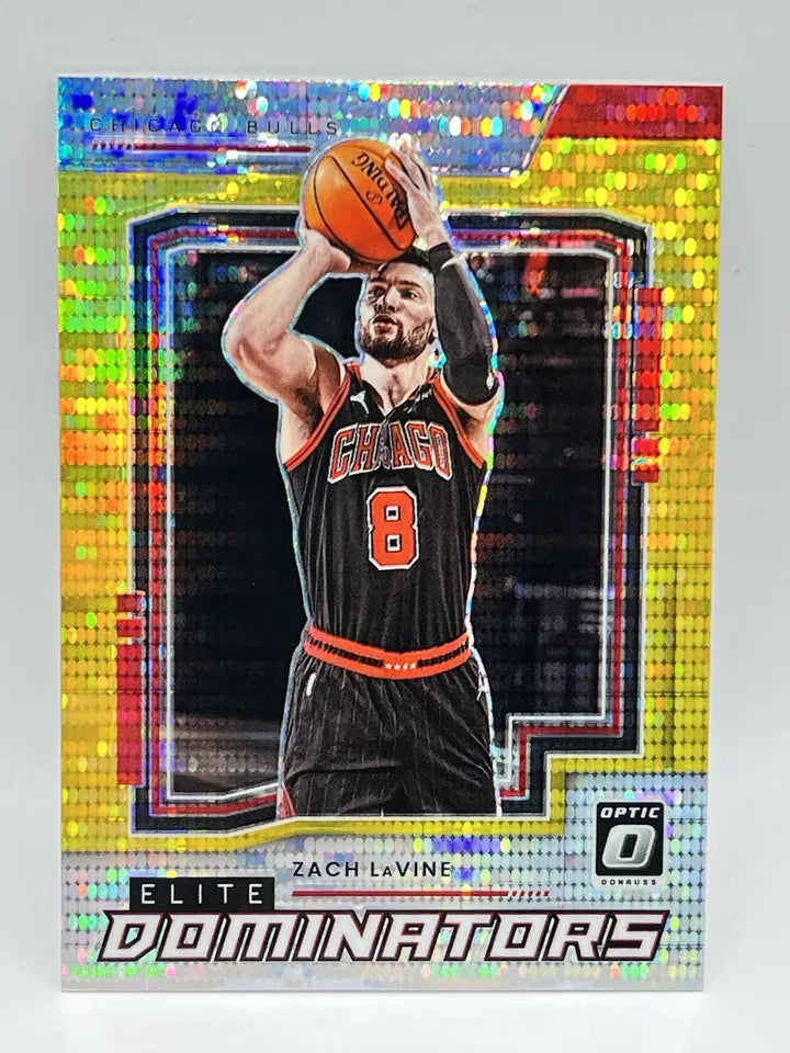 2021-22 Donruss Optic Zach Lavine Gold /10 #21 Bulls