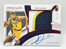 Load image into Gallery viewer, 2021-22 Immaculate Chris Duarte RC 3 Color Patch Auto Red /25 #PPA-CHD Pacers
