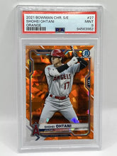 Load image into Gallery viewer, 2021 Bowman Chrome Shohei Ohtani Orange /75 PSA 9 #27 Angels
