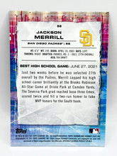 Load image into Gallery viewer, 2021 Bowman’s Best Jackson Merrill Gold /50 #66 Padres
