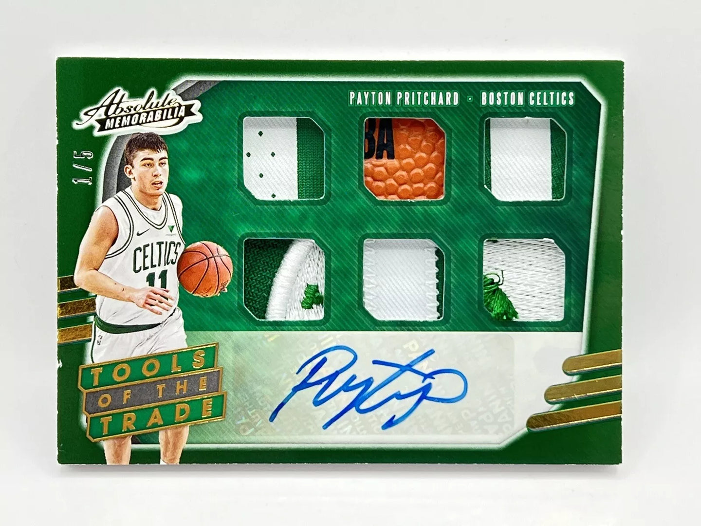 2021 Panini Absolute Payton Pritchard Rookie Tools Of The Trade Patch Auto /5