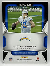 Load image into Gallery viewer, 2021 Panini Certified Justin Herbert Piece Of The Game Patch /25 Chargers
