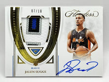 Load image into Gallery viewer, 2021 Panini Flawless Jalen Suggs Gold Rookie Patch Auto 7/10 Magic
