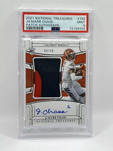 Load image into Gallery viewer, 2021 Panini National Treasures Jamarr Chase True Rookie Patch Auto /99 PSA 9
